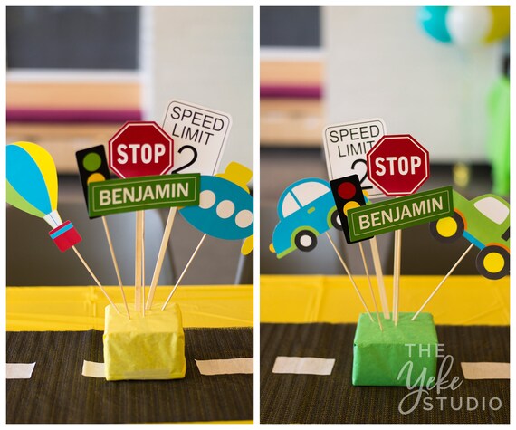 Transportation Printable Graphic Cutouts | Transportation Birthday Party Props | Printable Party | Instant Download Il_570xn