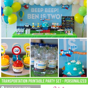 Transportation Printable Party Pack | Transportation Birthday | Printable Personalized Package