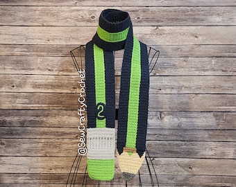 Navy Blue & Green Pencil Scarf (Seahawks) [Ready to Ship]