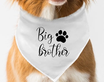 Big Brother Dog Bandana, Baby Announcement Dog Bandana, Pregnancy Announcement, Photoshoot Dog  Bandana, Tie-On Dog Bandana, Dog Sibling.