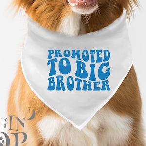 Promoted To Big Brother Dog Bandana, Pregnancy Announcement Dog Bandana, Custom Date Dog Bandana, Baby Announcement, Baby Announcement Pets.