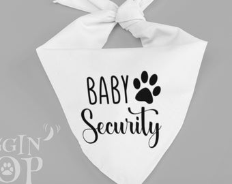 Baby Security Dog Bandana, Pregnancy Announcement Dog Bandana, Mom's Pregnant Dog Bandana, Birth Announcement Dog Bandana, New Baby News.