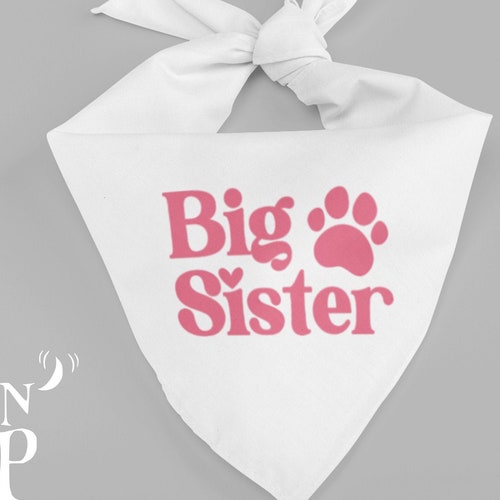 Big Sister Dog Bandana Etsy