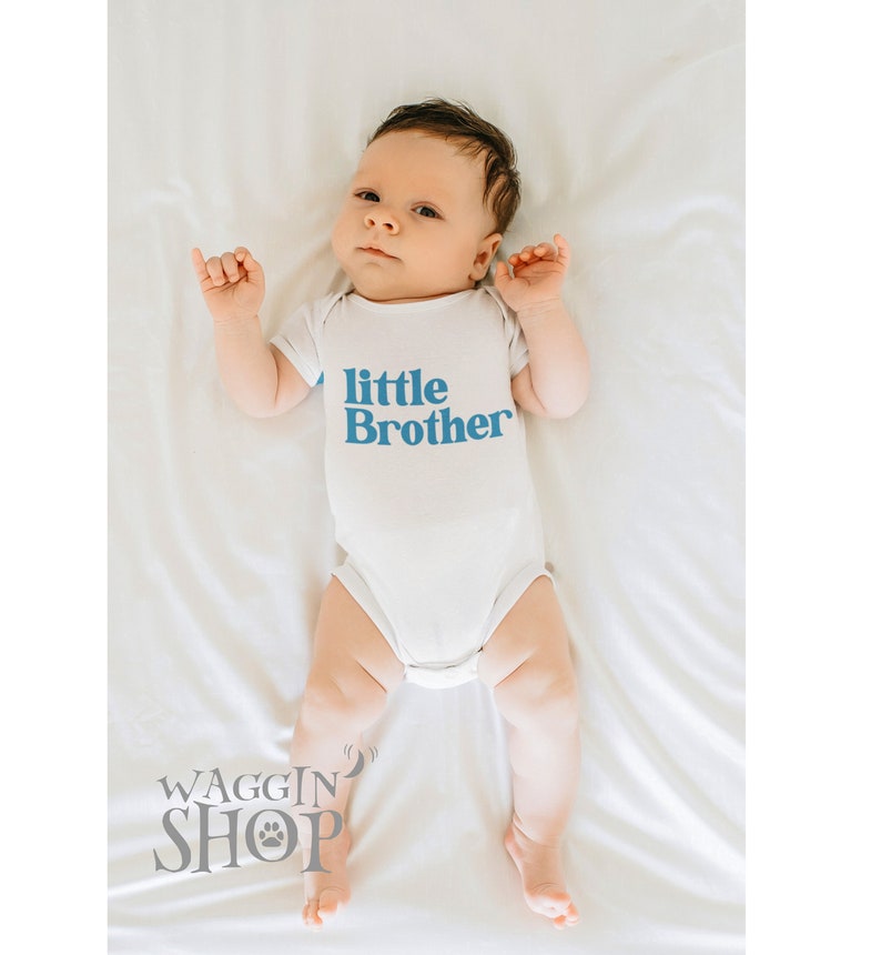 Big Brother Dog Bandana, Little Brother Baby Bodysuit, Tie-On Dog Bandana , Pregnancy Announcement, Baby News Dog Bandana, Photoshoot Gift. image 2