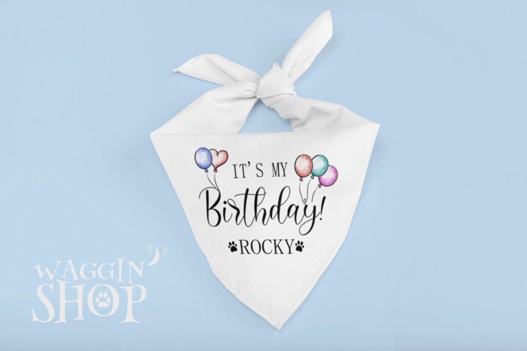 1st Birthday Dog Bandana, Its My Birthday Dog Bandana, Custom Name Pet