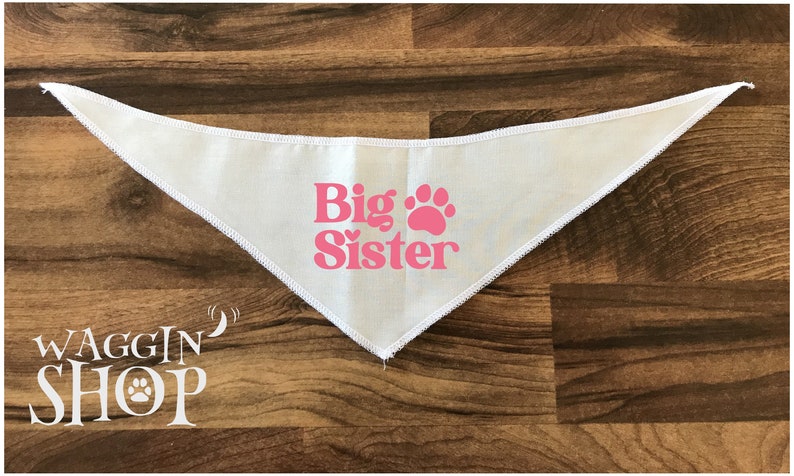 Big Brother Dog Bandana, Little Brother Baby Bodysuit, Tie-On Dog Bandana , Pregnancy Announcement, Baby News Dog Bandana, Photoshoot Gift. Bild 8