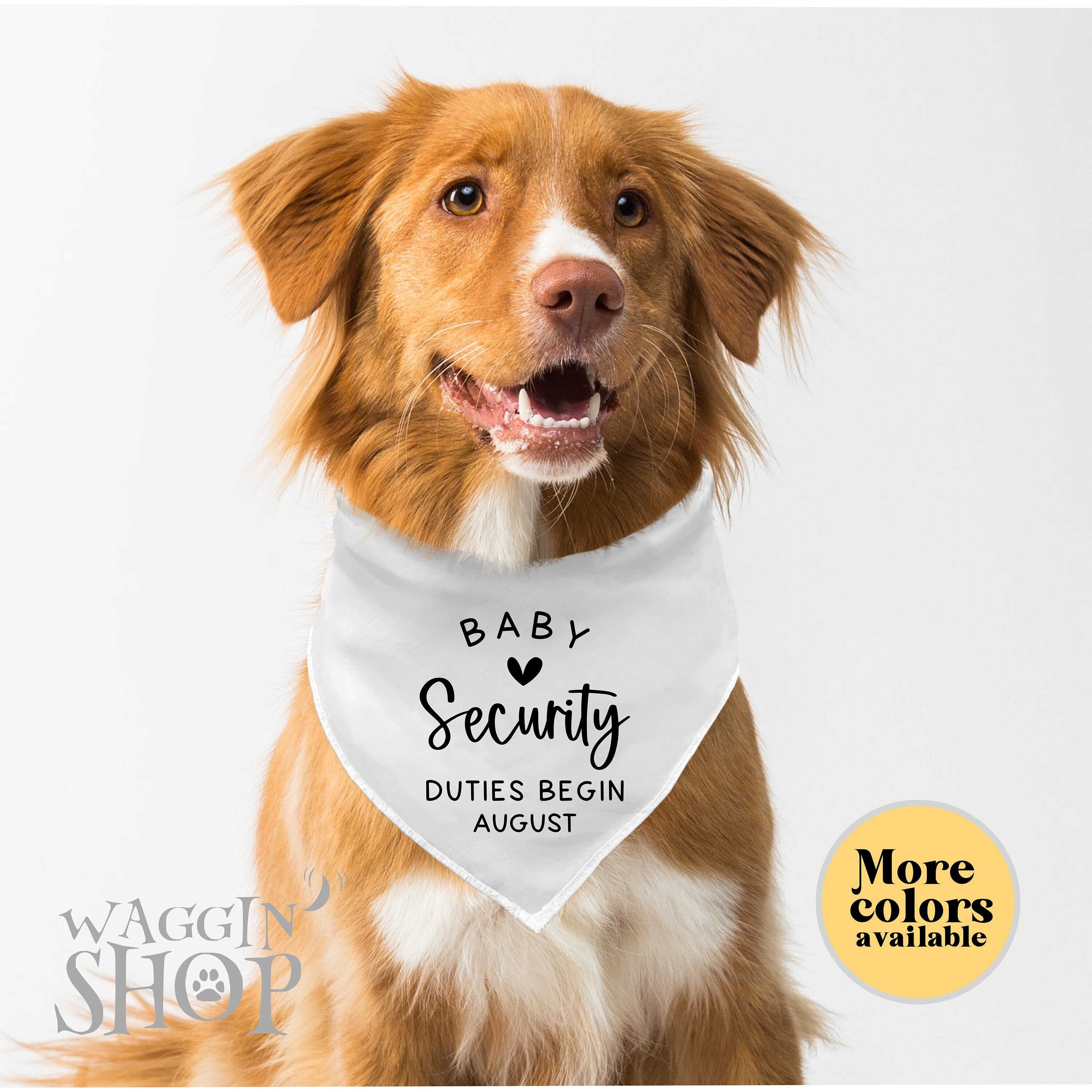 Baby Security In Training Dog Bandana, Pregnancy Announcement Dog Bandana, Mom's Pregnant Dog Bandana, Birth Announcement Dog Bandana