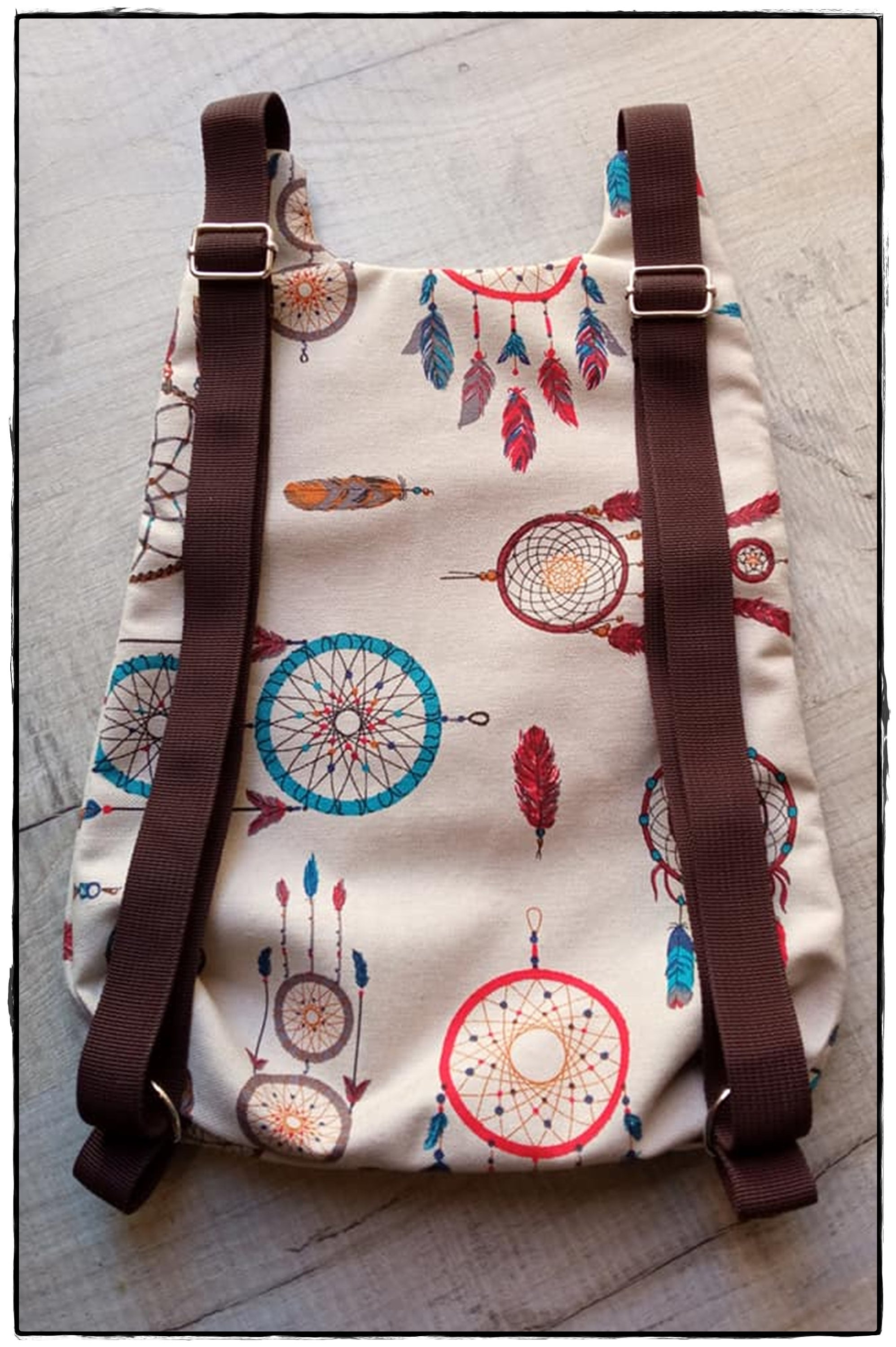 Exclusive original new fabric backpack Model linked to the Etsy