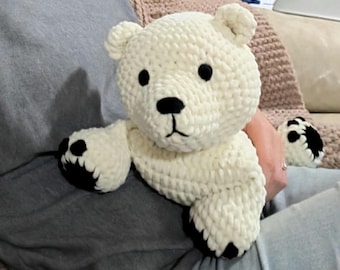 Patrón de crochet para funda térmica de oso polar