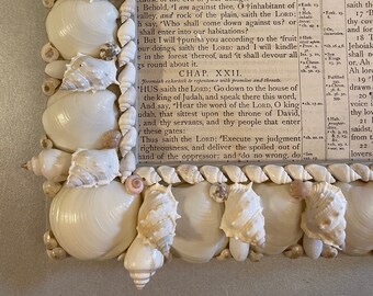 Handmade Seashell Picture Frame with Hand Picked Shells