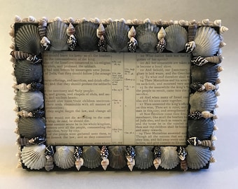 Handmade Seashell Picture Frame with Hand Picked Shells