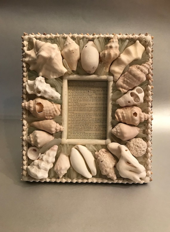 Handmade Shell Frame Embellished Seashell Frame Decorative 