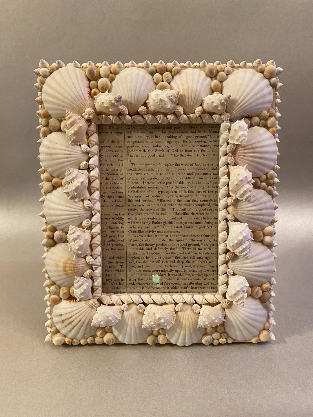 Handmade Seashell Picture Frame With Hand Picked Shells - Etsy