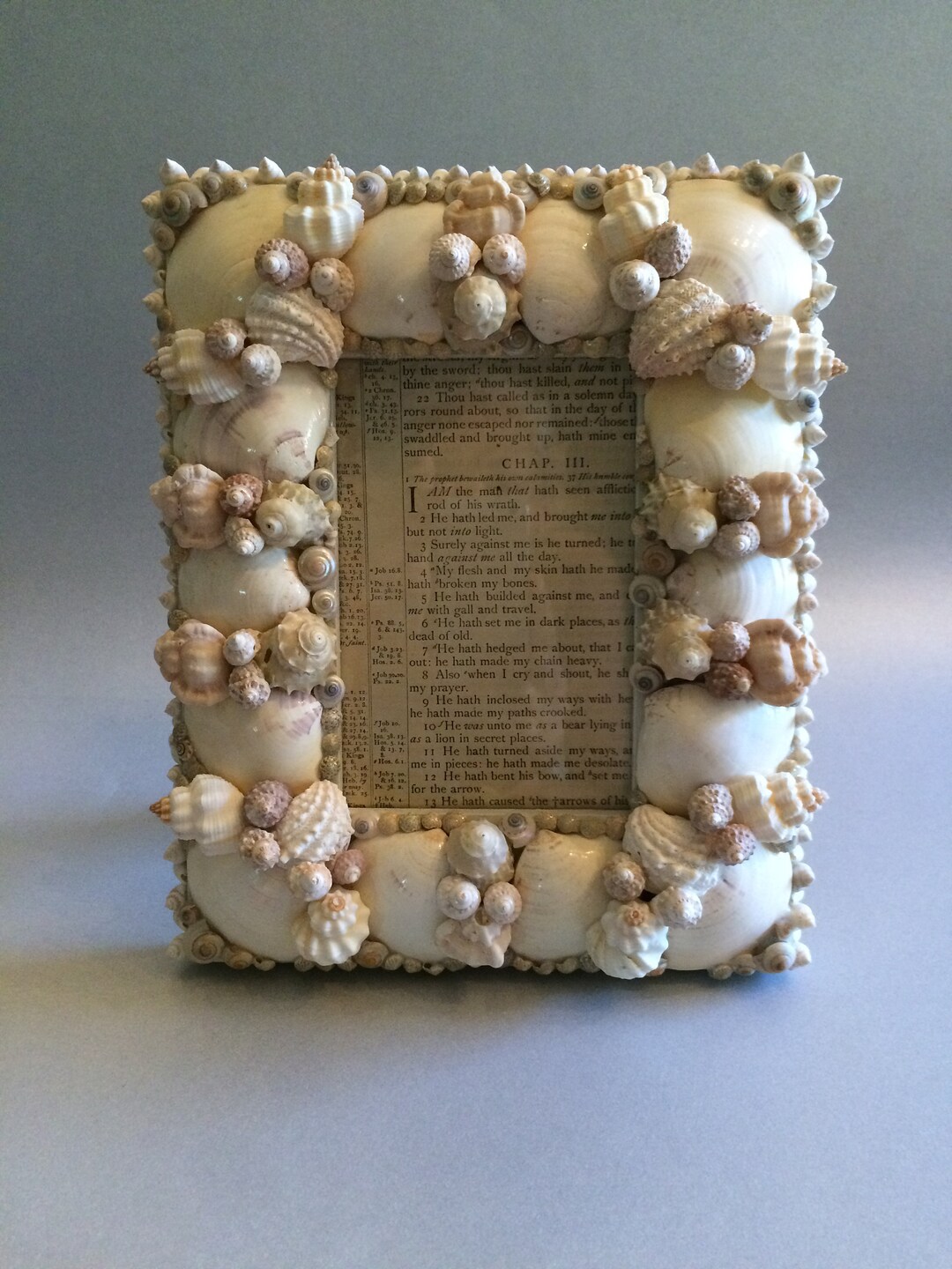One of a Kind Handmade Embellished Seashell Picture Frame With Hand ...