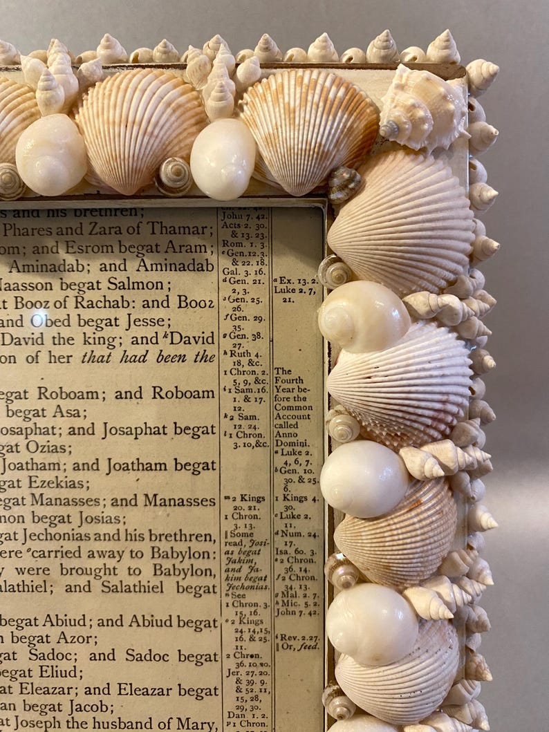 Seashell Column Handmade One of a Kind Seashell Photo Frame - Etsy