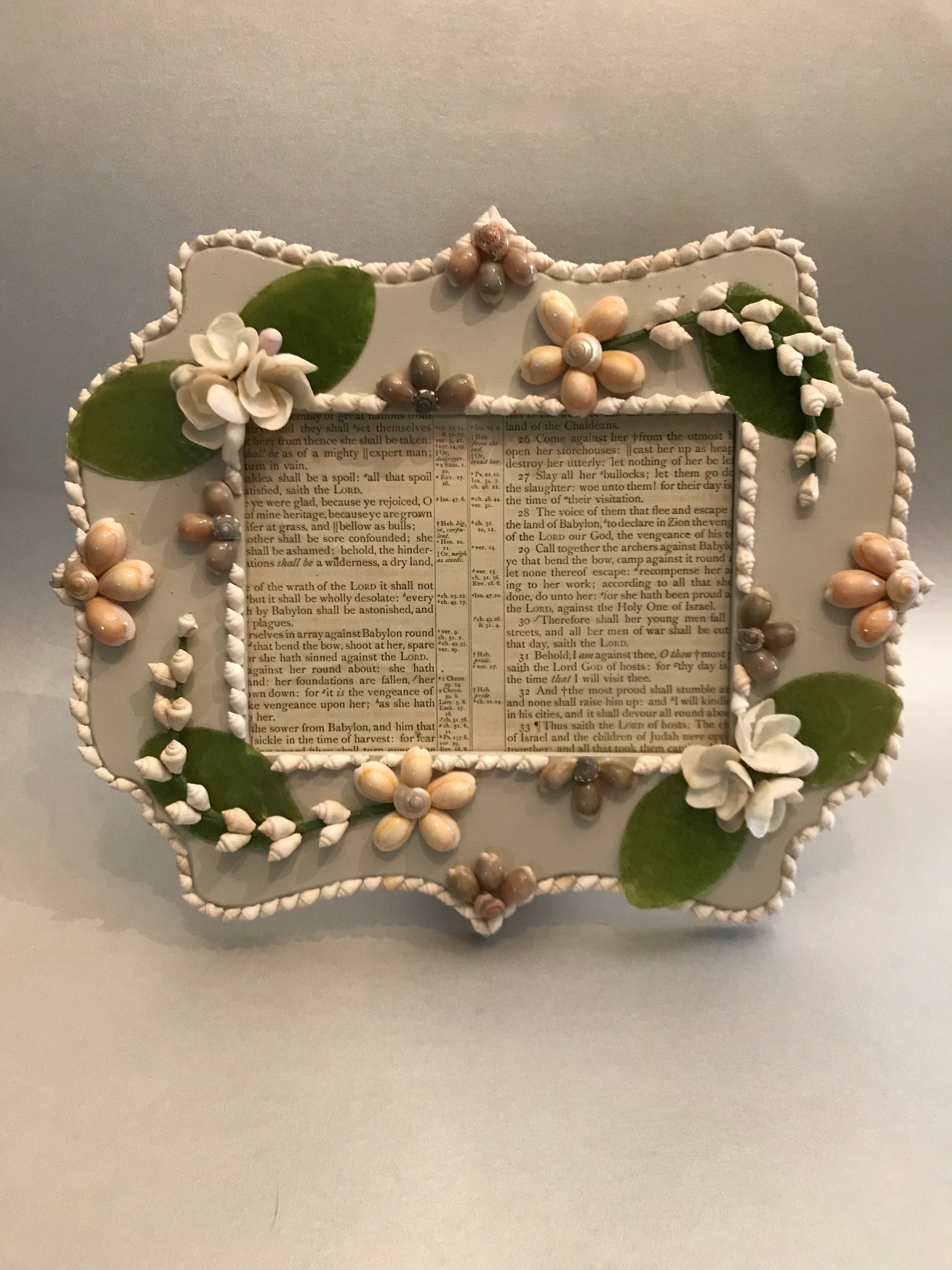Handmade Shell Frame Floral Series Seashell Picture Frame - Etsy