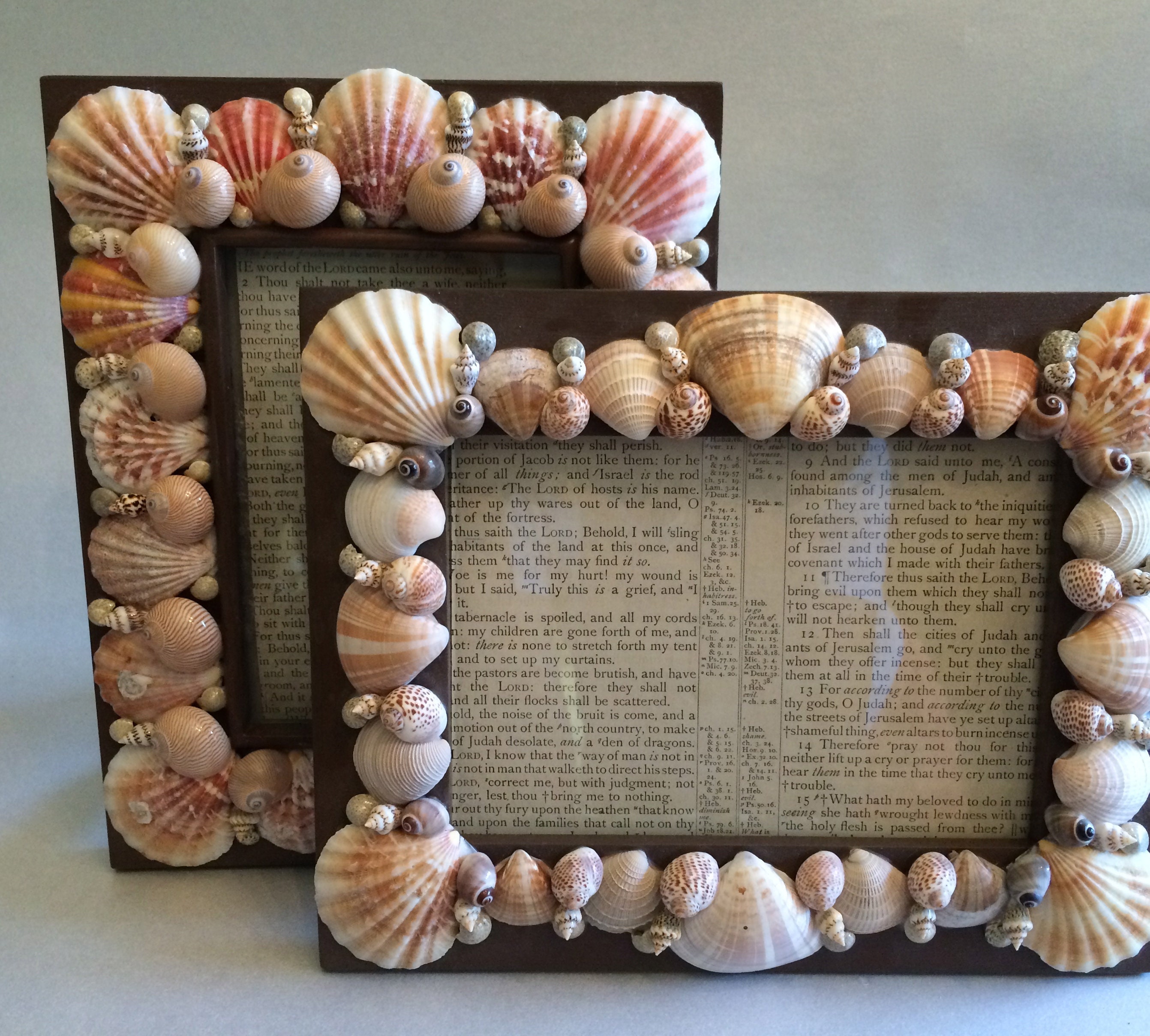 Handmade Seashell Picture Frame Shell Frame Beach Home Decor Etsy