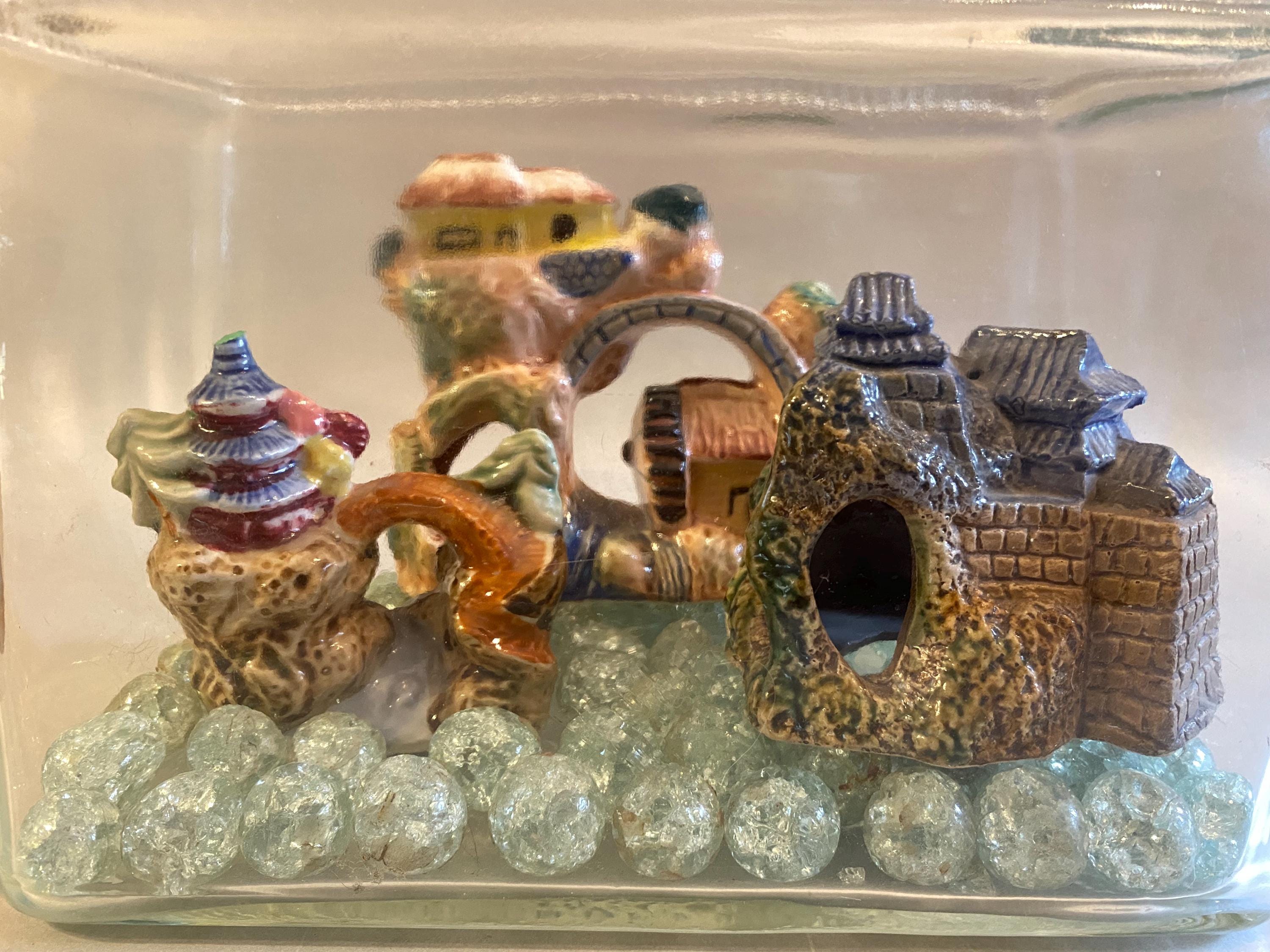 Lighthouse fish tank decorations hotsell