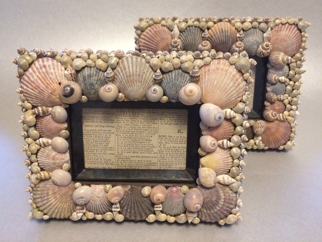 Handmade Seashell Picture Frame With Hand Picked Shells - Etsy