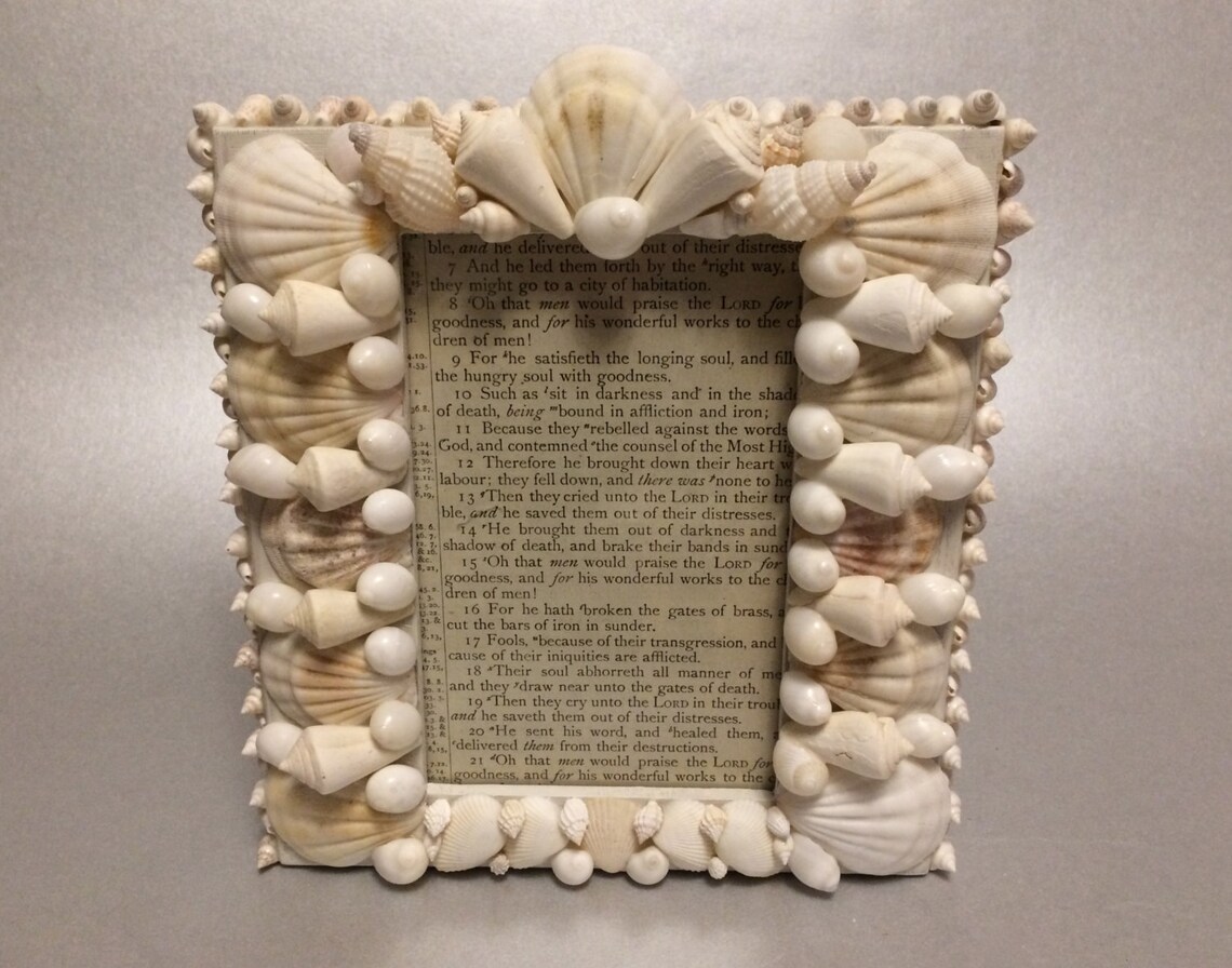 Handmade Seashell Picture Frame, Shell Frame - Etsy