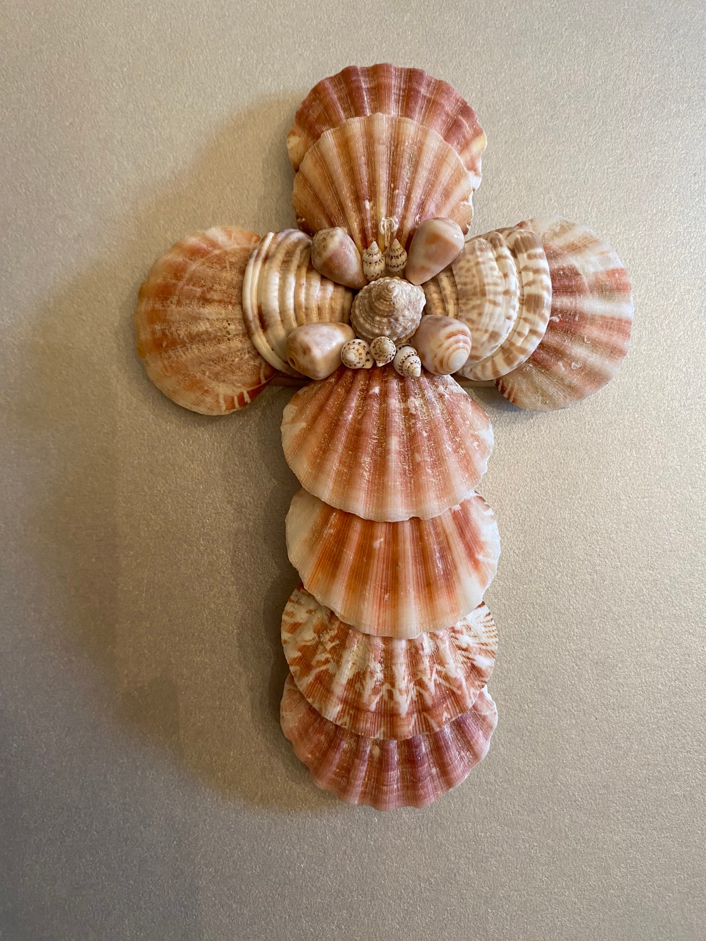 Shell Embellished Crosses, Decorated Cross, Seashell Cross