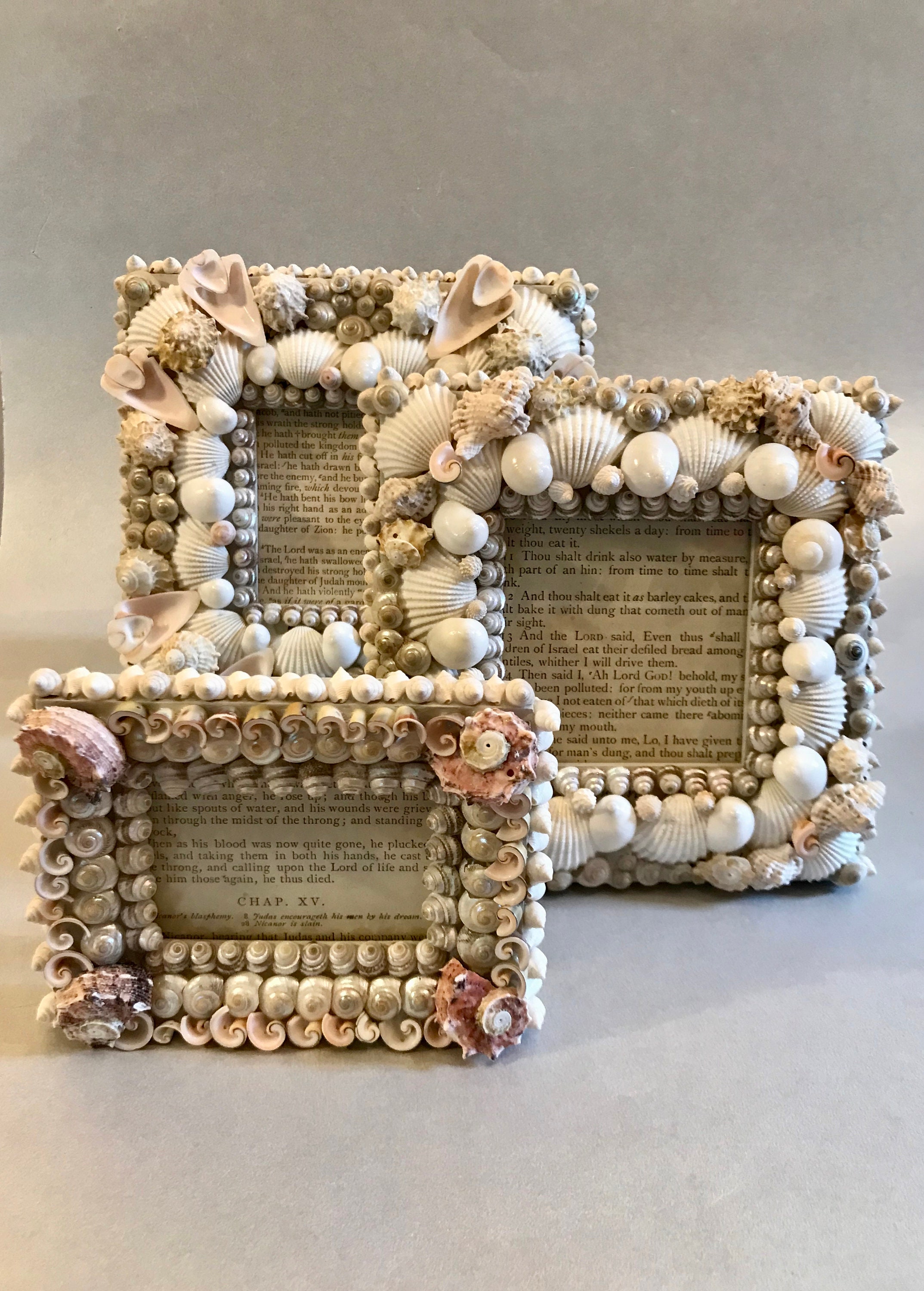 Handmade Shell Frame Embellished Seashell Frame Decorative 