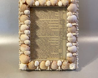 Handmade One of a Kind Seashell Photo Frame