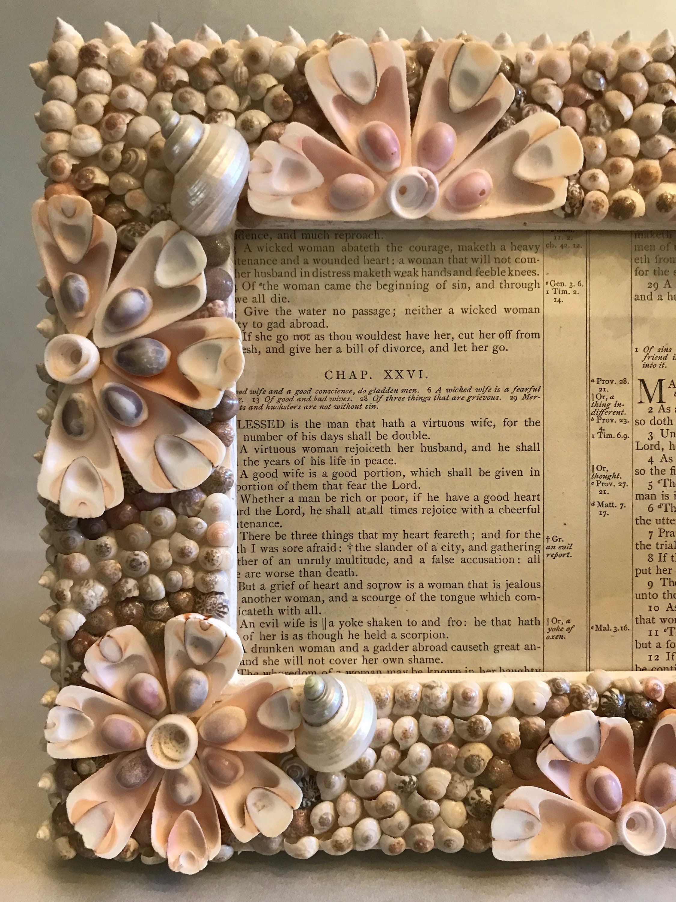 Larger Handmade Seashell Frame One of a Kind Shell Frame - Etsy