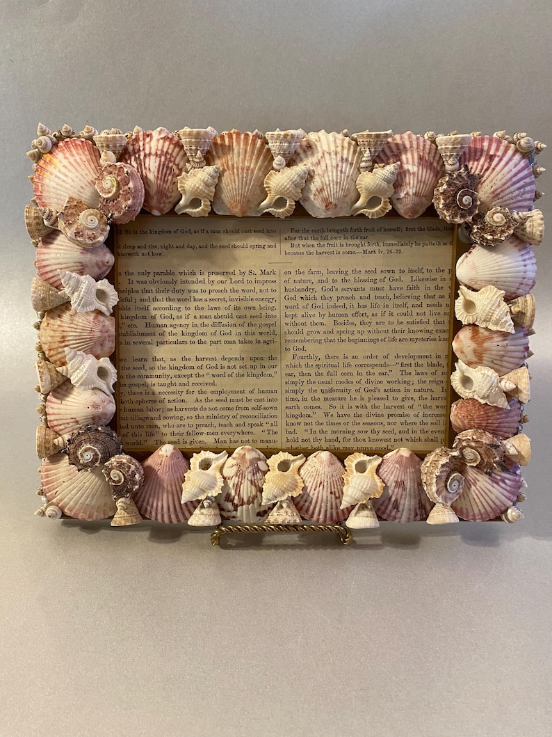 Handmade Seashell Picture Frame With Hand Picked Shells - Etsy