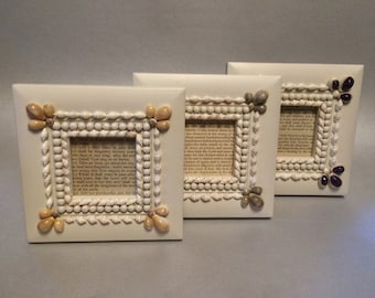 Handmade Seashell Picture Frame with Hand Picked Shells