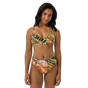 Sustainable recycled high-waisted artist bikini - what