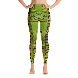 Yoga Leggings with small inner pocket - achtsamkeit (mindfulness)