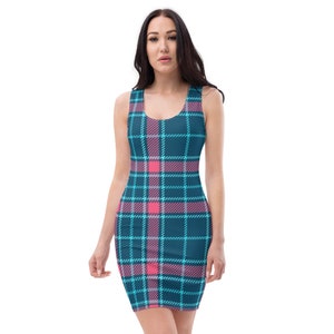 Modern Tartan Designer Dress direct from the artist - tartan brynn