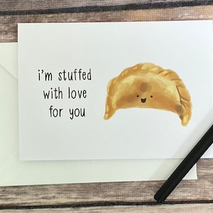 Divertente biglietto "Ti amo Empanada" - biglietto romantico - biglietto di anniversario - biglietto per mamma, papà, fidanzato, fidanzata, moglie, marito, sorella, fratello, buongustaio