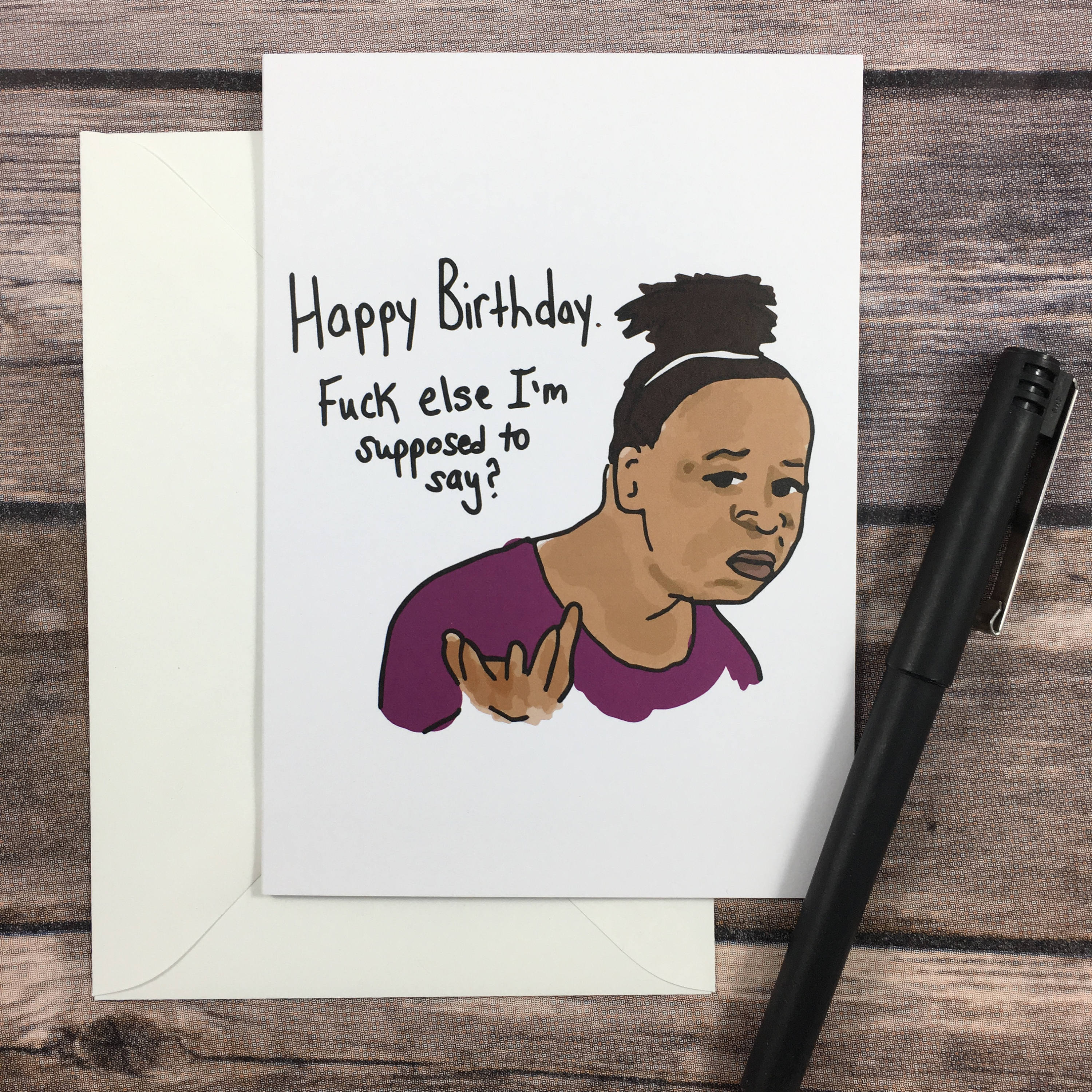 Funny Meme Fuck Else Imma Say Birthday Card Adult Card | Etsy