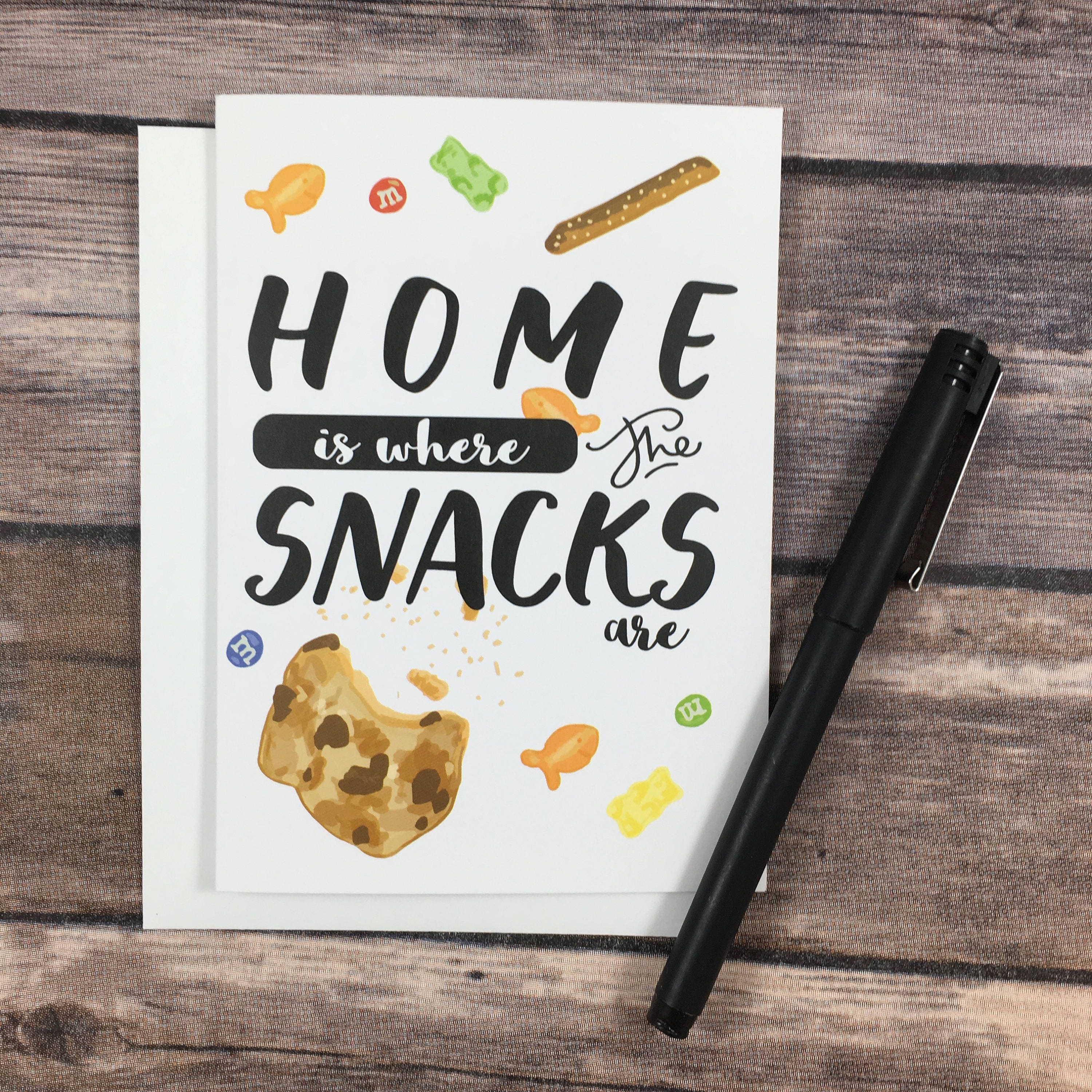 Funny Home is Where the Snacks Are Housewarming Card - Etsy Australia Funny Home is Where the Snacks Are Housewarming Card - Etsy Australia