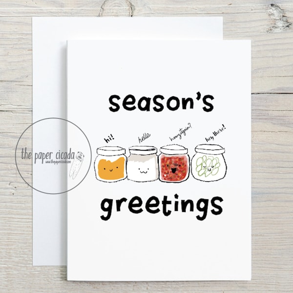 Funny Seasons Greetings Cards Etsy
