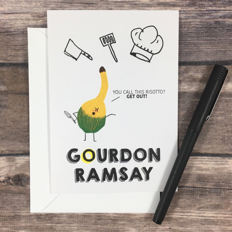 Funny Gordon Ramsay Chef Pun Card Funny Card Birthday Card | Etsy