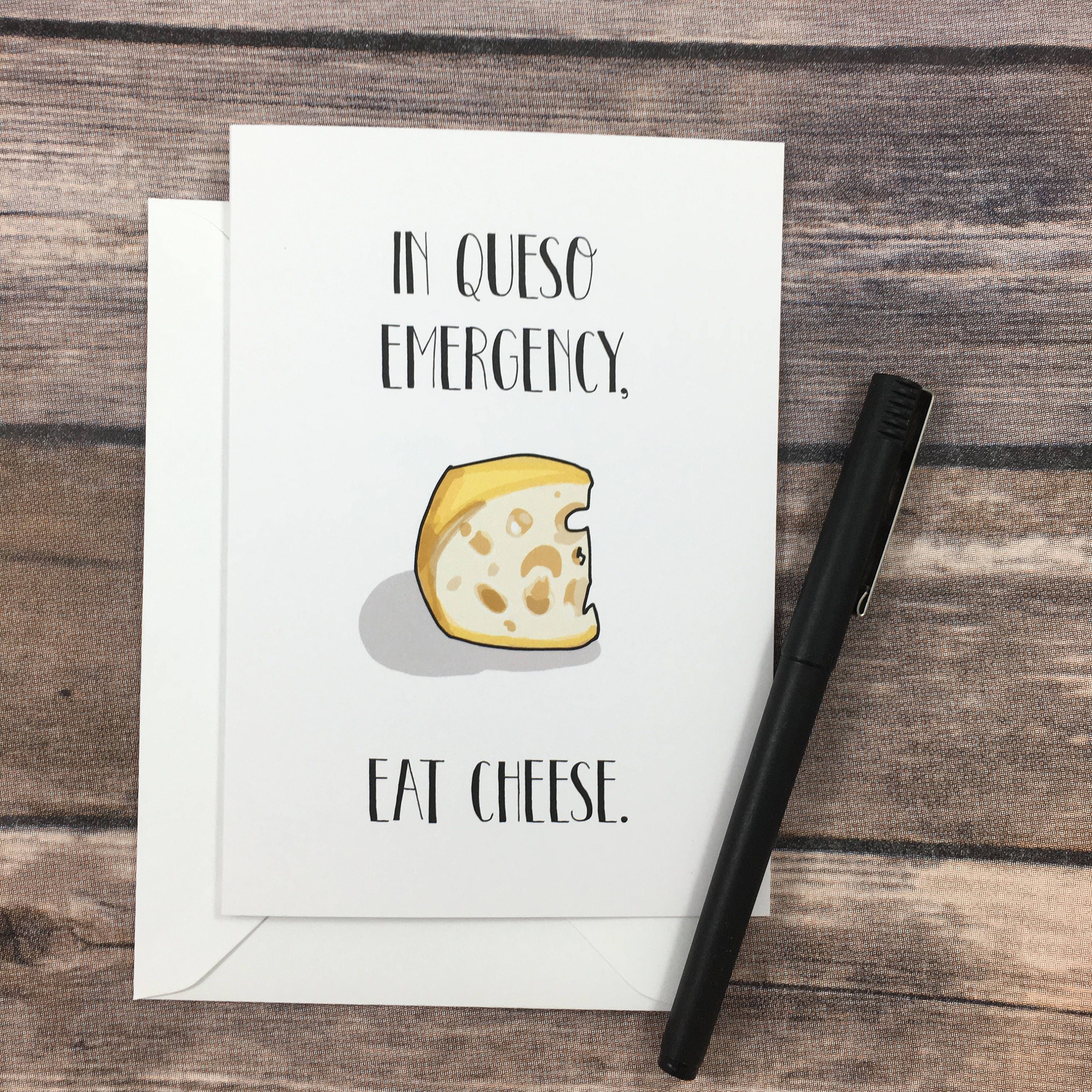 Funny Cheese Pun Birthday Queso Card cheesy card funny Etsy