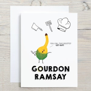 Carte drôle de jeu de mots de chef Gordon Ramsay - carte drôle, carte d'anniversaire, juste parce que, cuisine de l'enfer, carte de culture pop, carte pour lui, blague à son père