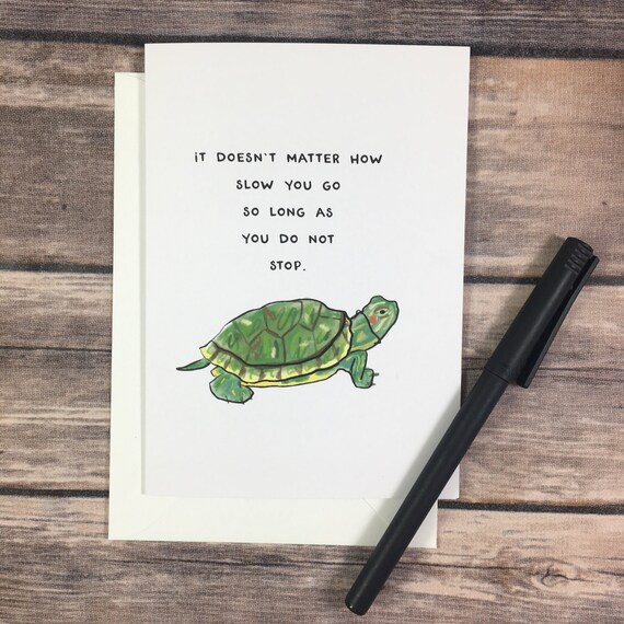 Cute Friendship Turtle Encouragement Card It Doesn T Etsy Cute Friendship Turtle Encouragement Card It Doesn T Etsy