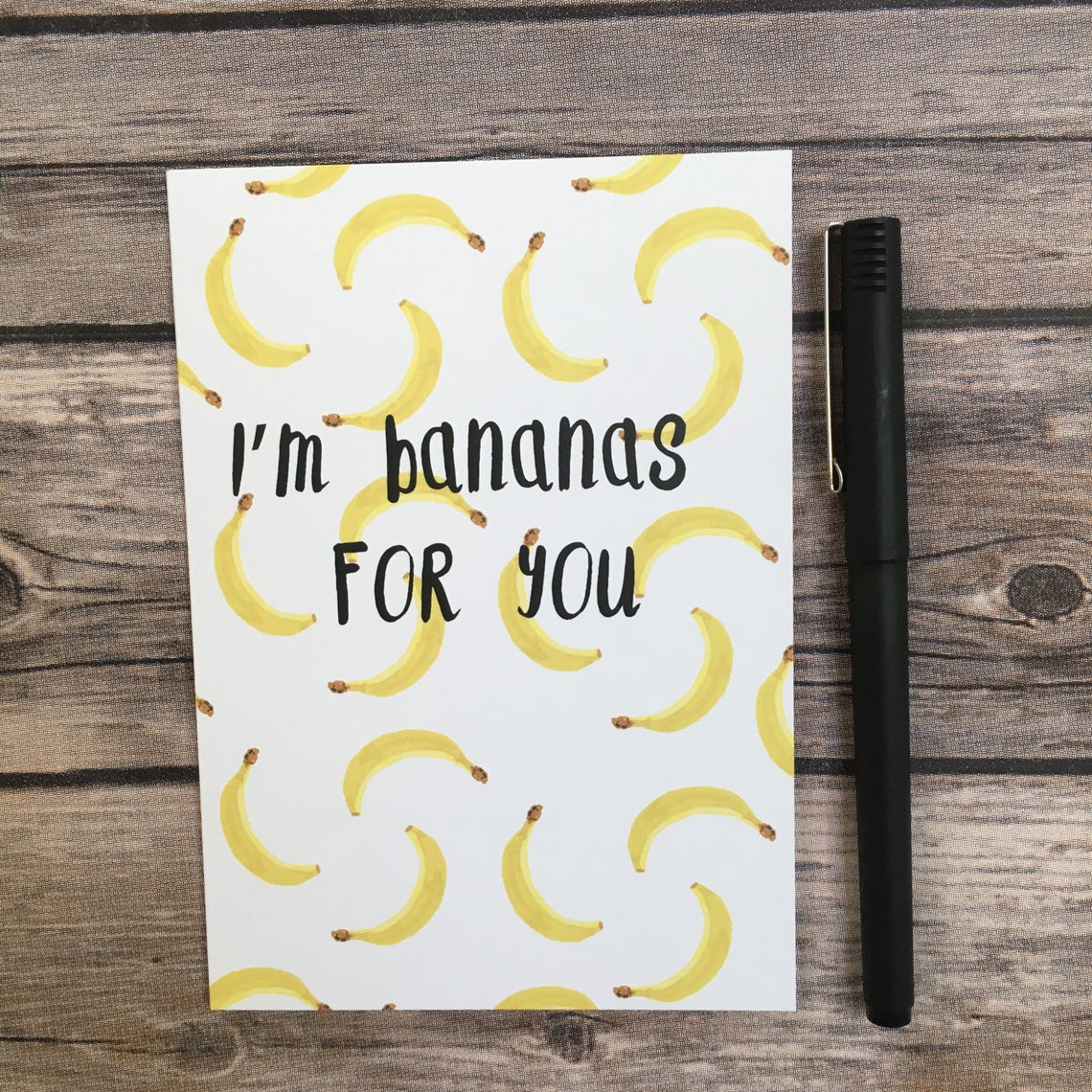 Funny Banana Love You Valentine Anniversary Pun Card Card Etsy