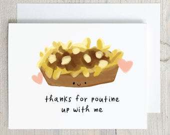 Funny Poutine Pun Card -Anniversary Card - I love you card - valentine's day card-card for boyfriend girlfriend canadian foodie appreciation