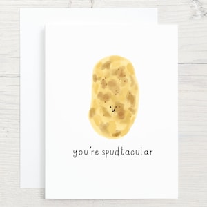 Funny You're Spudtacular Potato Spud Friendship Love Card pour meilleur ami, collègue, soeur, petite amie, petit ami, patron - Vous êtes le meilleur