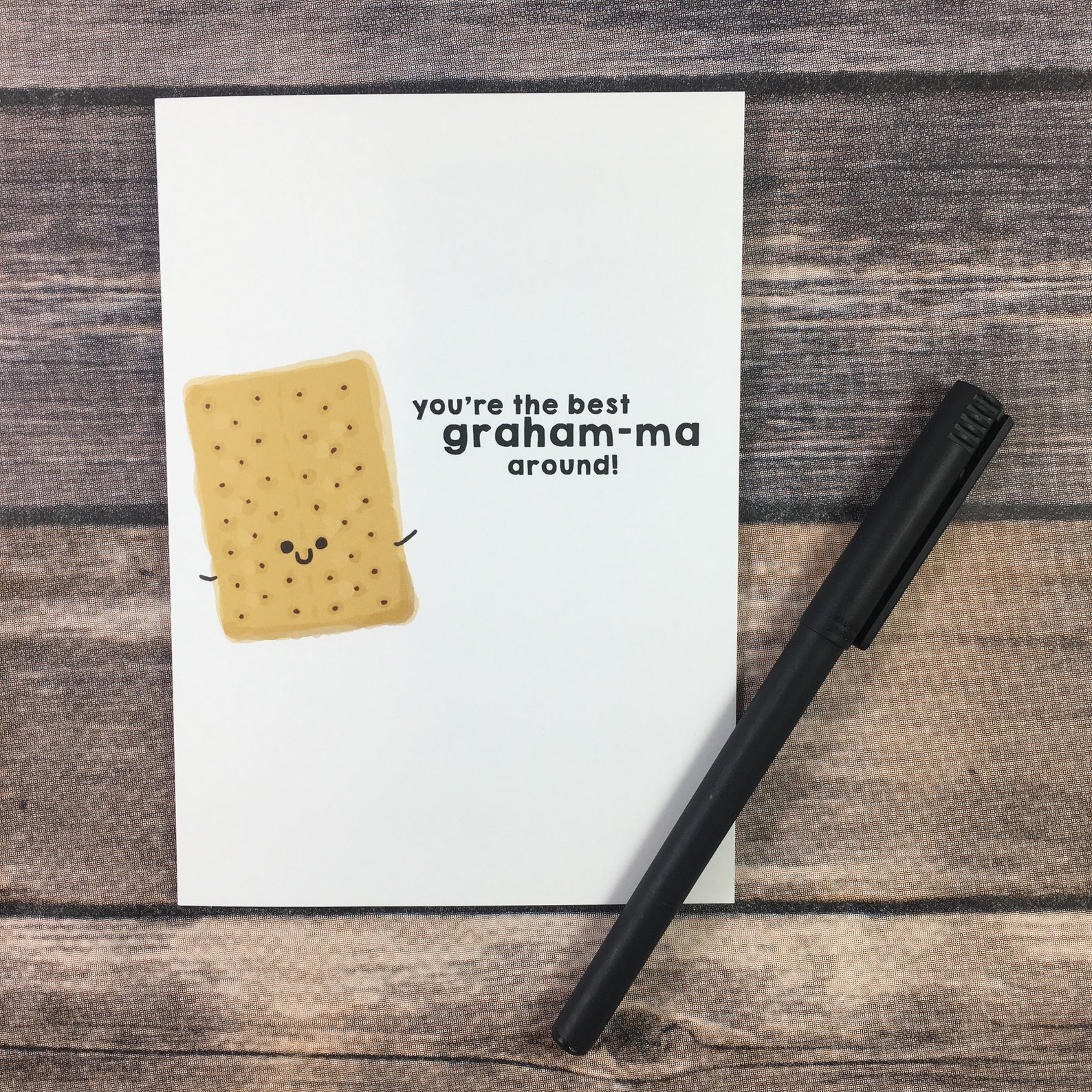 Funny Cute Mother's Day Graham Cracker Cook Food Pun Card Etsy