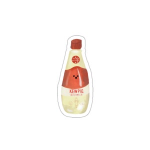 Adesivo de vinil cortado bonito Kewpie - Mayo japonês, papel de carta Kawaii - Vários tamanhos