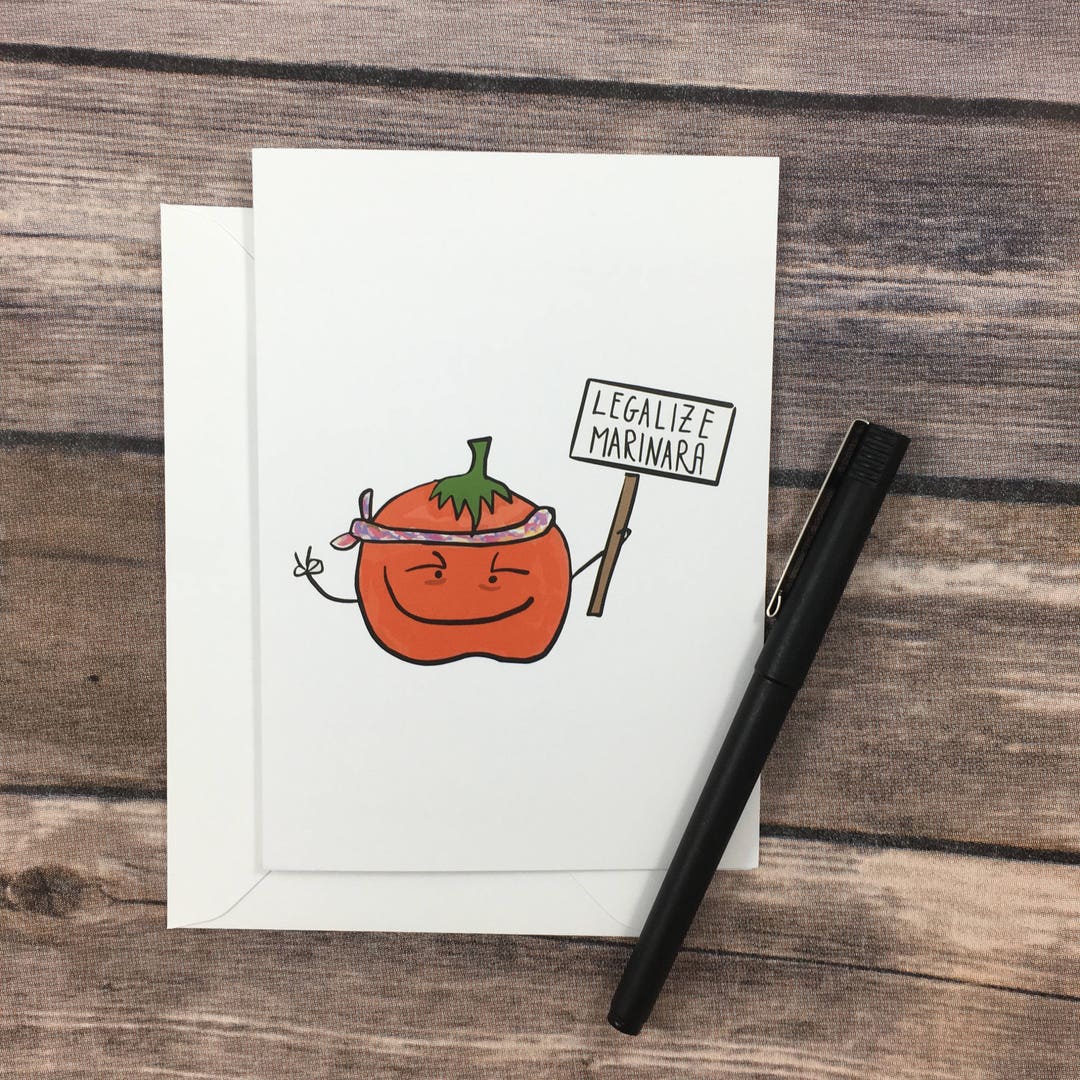 Funny Legalize Marinara Tomato Sauce Italian Pizza Food Pun Etsy