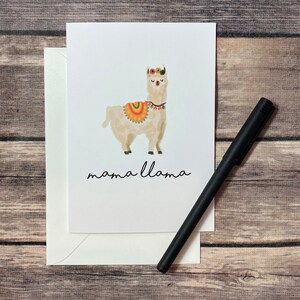 Cute Mama llama Mother's day card mom birthday card image 6