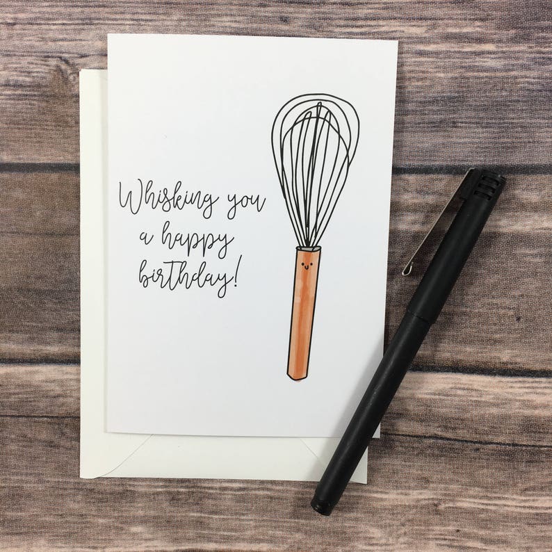 Whisk Birthday Card Baking Bday Card Friend Bday Card Etsy