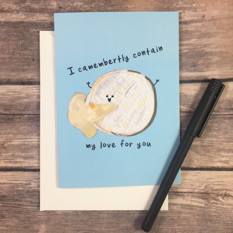 Funny Camembert Cheese Pun Valentine's Day I Love You Etsy Canada